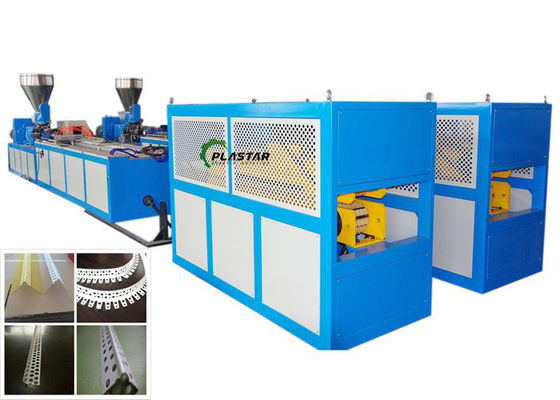 6 In 1 PVC Profile Extrusion Machine PVC Corner Bead Extrusion Line With Punching Holes