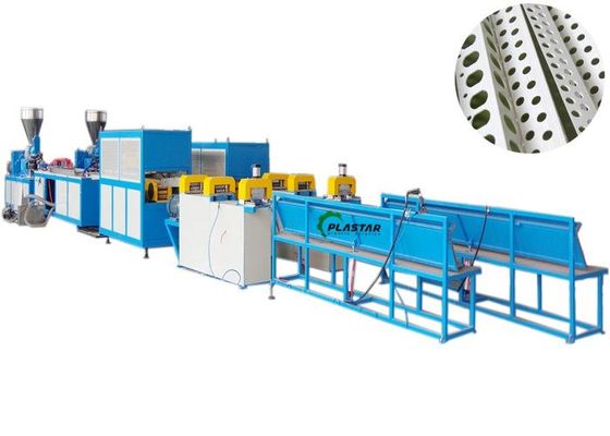 6 In 1 PVC Profile Extrusion Machine PVC Corner Bead Extrusion Line With Punching Holes